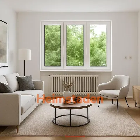 Salon; vue, lumière naturelle, style moderne