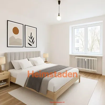 Spavaća soba; prirodna svjetlost, moderan stil, drveni pod