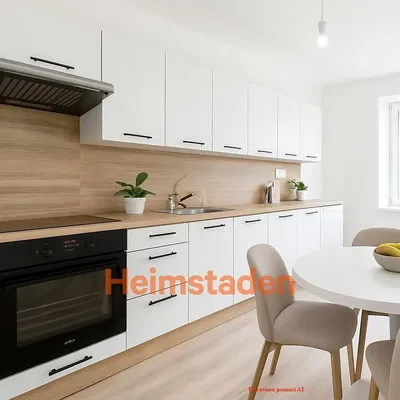 Kuhinja; kuhinjski aparati, prirodno svjetlo, moderni stil