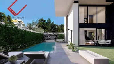 Maison et environs; vue, lumière naturelle, style moderne