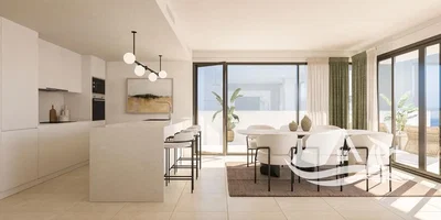 Küche; blick, tageslicht, moderner stil, fliesenboden