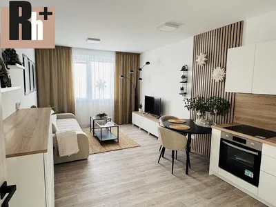 Woonkamer; keukenapparatuur, natuurlijk licht, moderne stijl