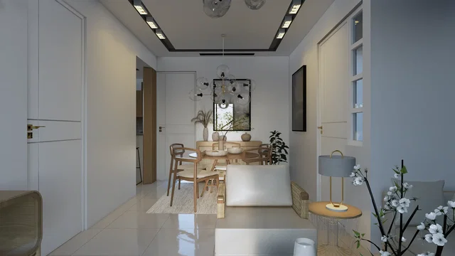 Dnevna soba; prirodno svjetlo, moderni stil, pločice