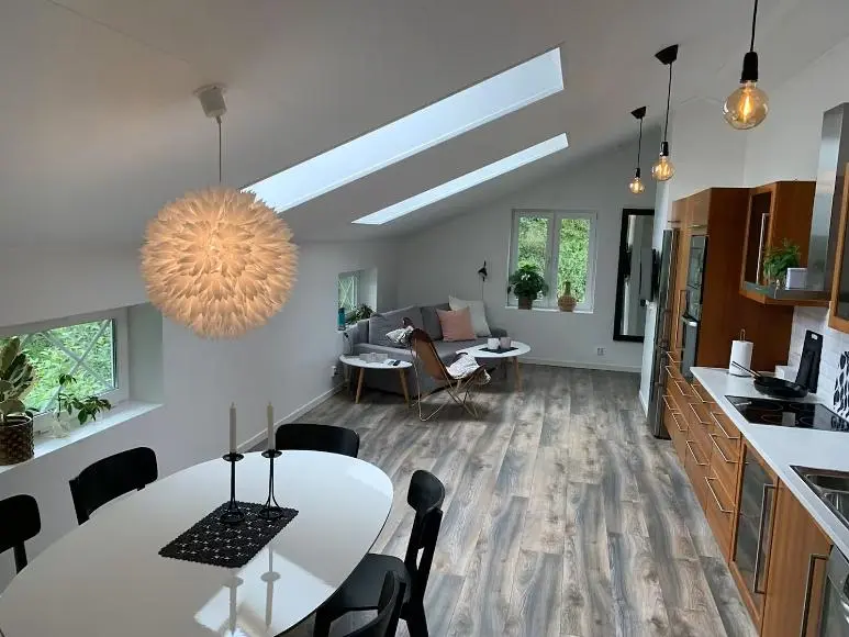 Salon; lumière naturelle, style moderne, parquet