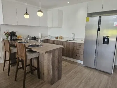 Kuhinja; kuhinjski aparati, prirodno svjetlo, moderni stil