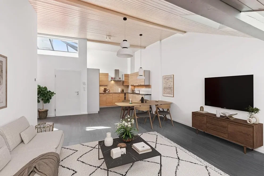 غرفة معيشة; ضوء طبيعي, أسلوب عصري, أرضية خشبية