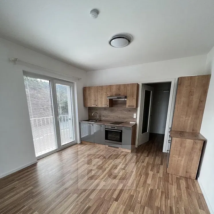 Kuhinja; kuhinjski aparati, drveni pod, prirodno svjetlo