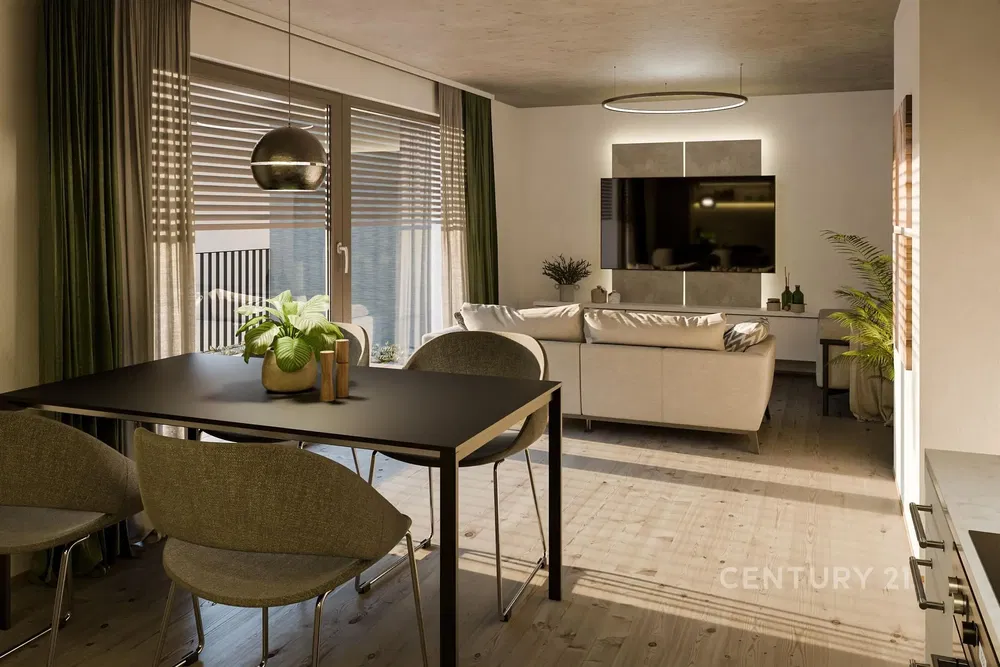 Wohnzimmer; tageslicht, moderner stil, holzboden