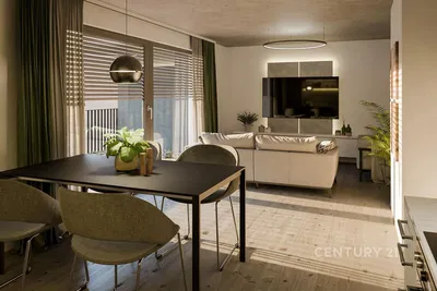 Wohnzimmer; tageslicht, moderner stil, holzboden