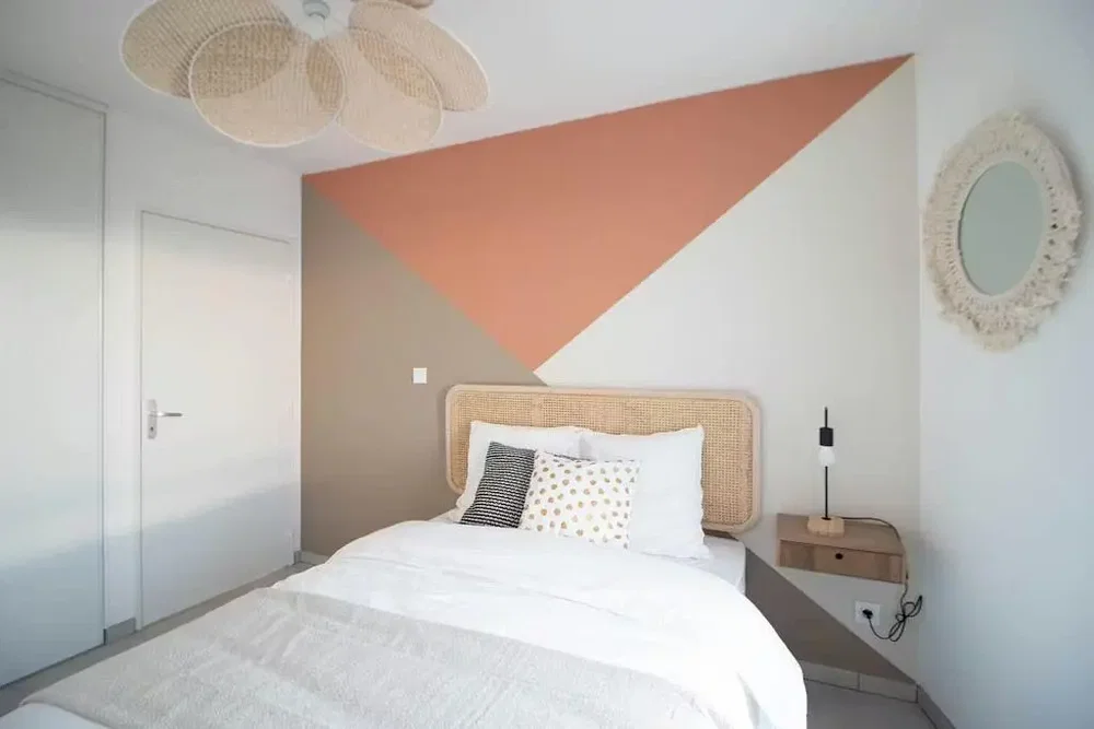 Yatak odası; modern stil, doğal ışık