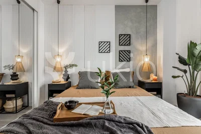 Camera da letto; luce naturale, stile moderno