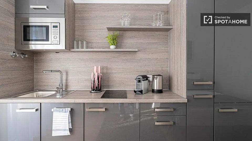 Cucina; elettrodomestici, ristrutturato, luce naturale