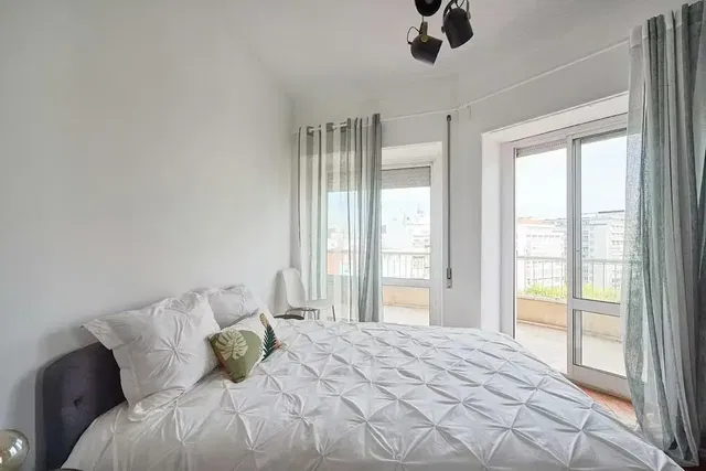 Camera da letto; vista, luce naturale