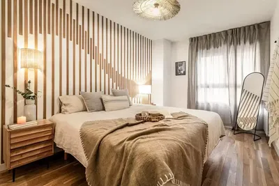 Schlafzimmer; tageslicht, moderner stil, holzboden