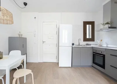 Küche; küchengeräte, tageslicht, moderner stil