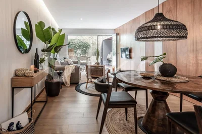 Wohnzimmer; moderner stil, tageslicht, holzboden