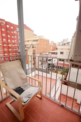 Balkon; blick, fliesenboden