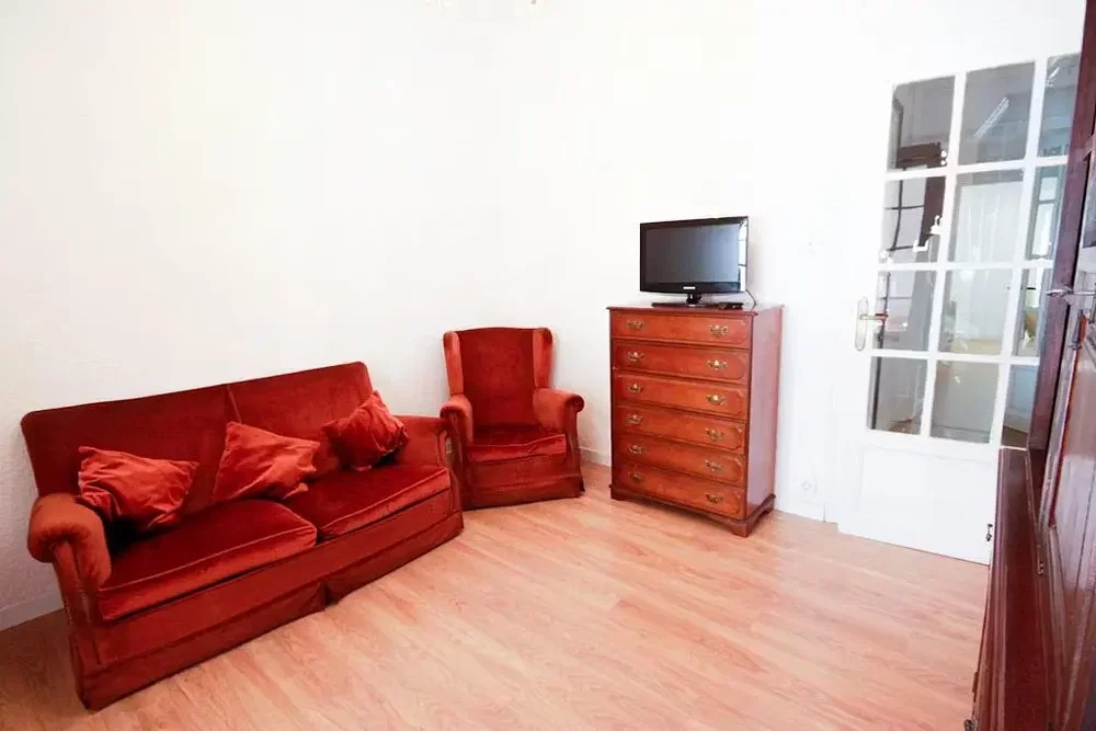 Wohnzimmer; holzboden, rustikaler stil