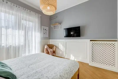 Yatak odası; doğal ışık, modern stil