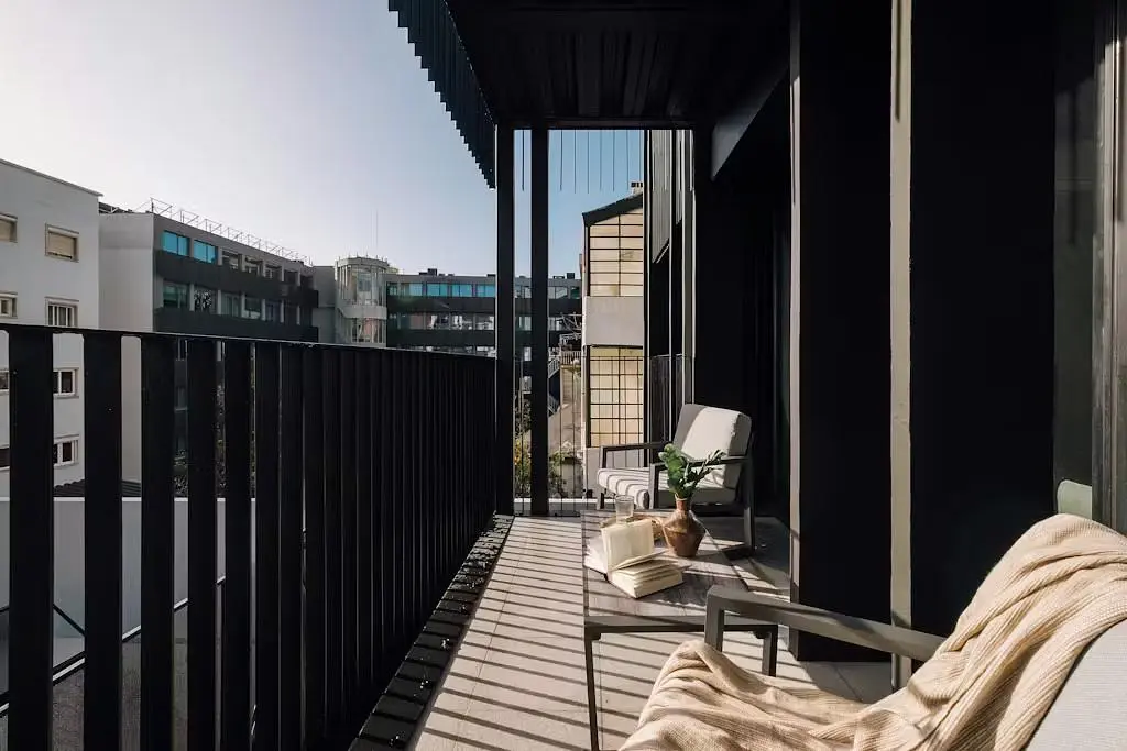 Balkon; blick, tageslicht