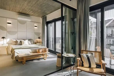 Schlafzimmer; tageslicht, moderner stil