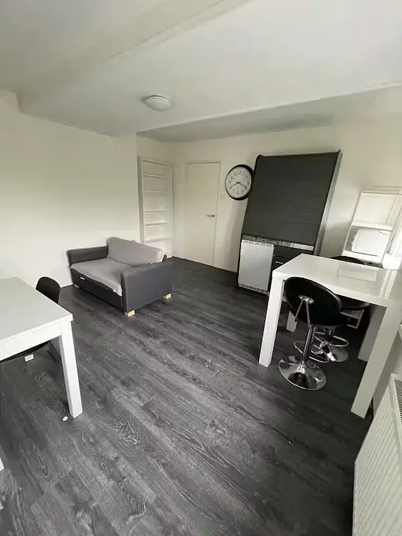 Salon; carrelage, parquet, lumière naturelle