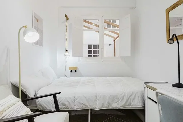 Chambre; lumière naturelle, style moderne