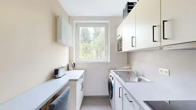 Mutfak; mutfak aletleri, doğal ışık, modern stil