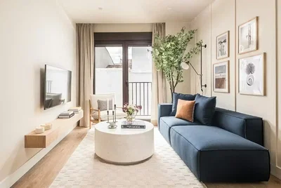 Sala de estar; luz natural, estilo moderno, vista
