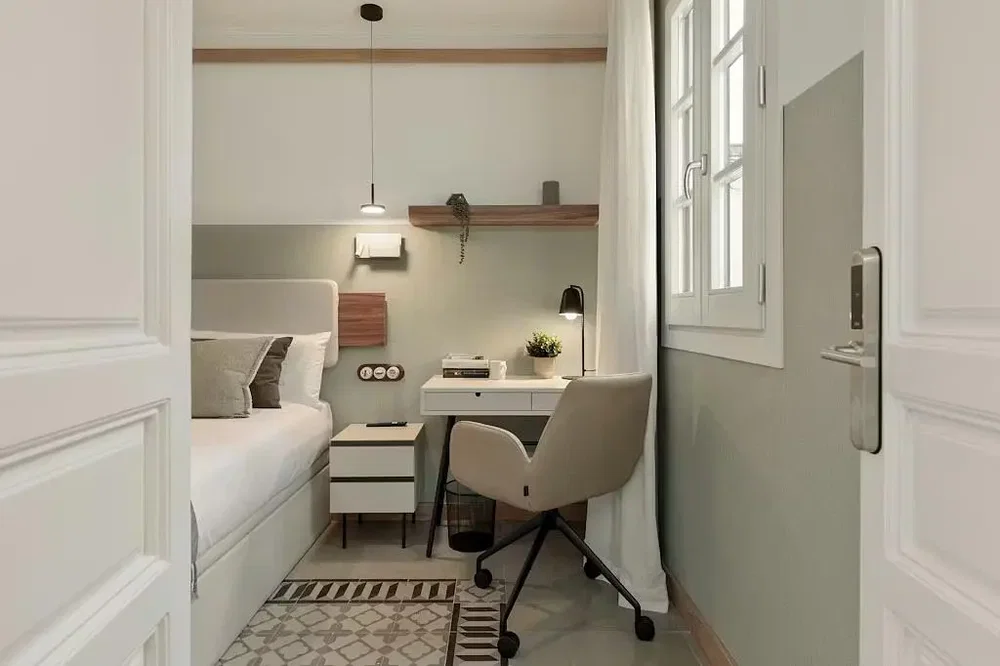 Schlafzimmer; tageslicht, moderner stil