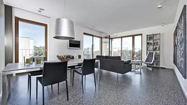 Wohnzimmer; blick, tageslicht, moderner stil