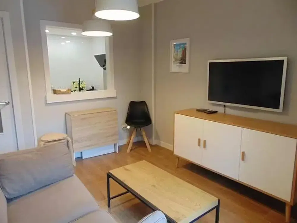 Wohnzimmer; holzboden, moderner stil, tageslicht