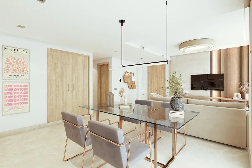 Oturma odası; modern stil, doğal ışık, fayans zemin