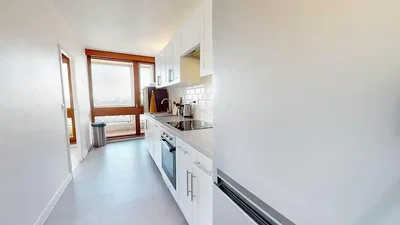 Cuisine; électroménager, lumière naturelle, style moderne