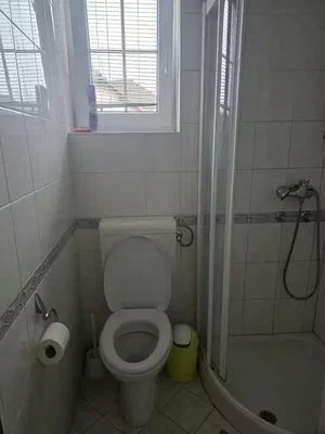 Toilette; fliesenboden, tageslicht