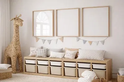 Çocuk odası; doğal ışık, modern stil