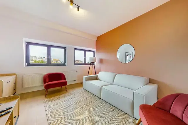 Woonkamer; uitzicht, natuurlijk licht, moderne stijl