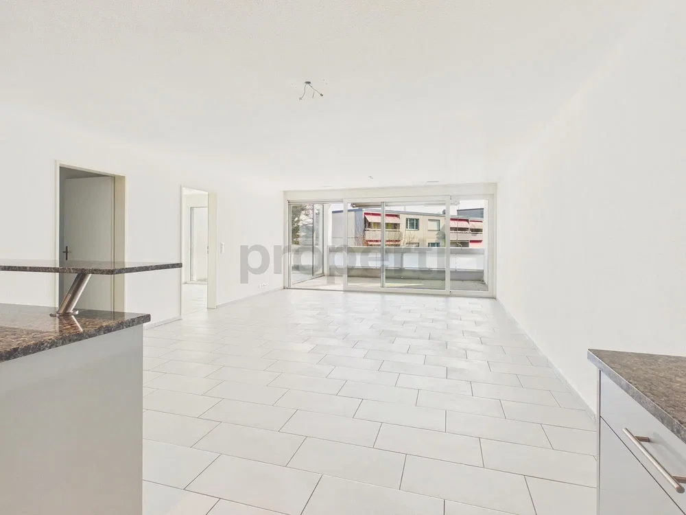 Salon; carrelage, vue
