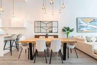 Wohnzimmer; moderner stil, tageslicht, holzboden