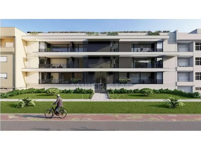 House and surroundings; view