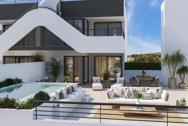 House and surroundings; view, natural light