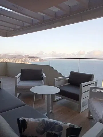 Terrace; view, wood floor