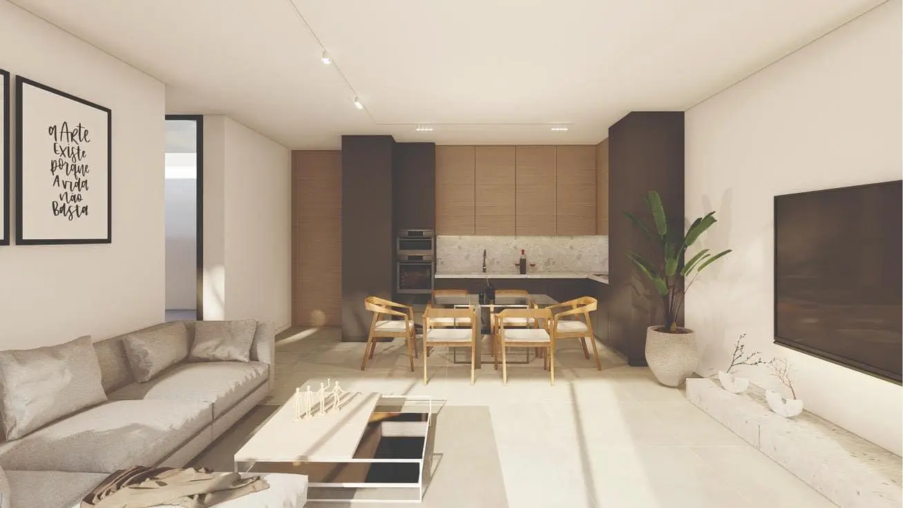 Dnevni boravak; prirodna svjetlost, moderan stil