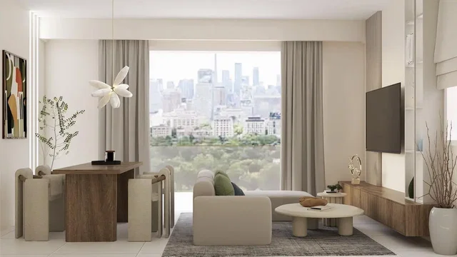 Dnevni boravak; pogled, prirodna svjetlost, moderan stil