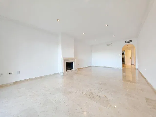 Salon; cheminée, carrelage, lumière naturelle