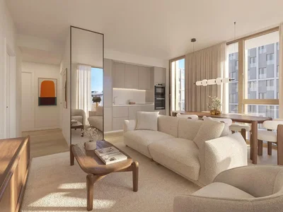 Oturma odası; manzara, doğal ışık, modern stil