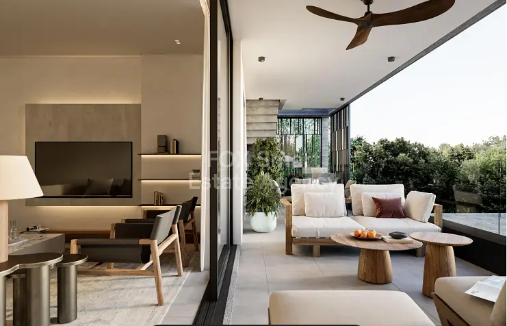 Wohnzimmer; blick, tageslicht, moderner stil