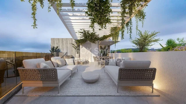 Terrazza; vista, luce naturale, stile moderno