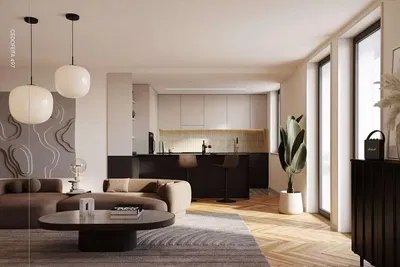 Oturma odası; modern stil, ahşap zemin, doğal ışık