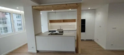 Кухиња; кухињски апарати, природно светло, модерни стил, реновиран